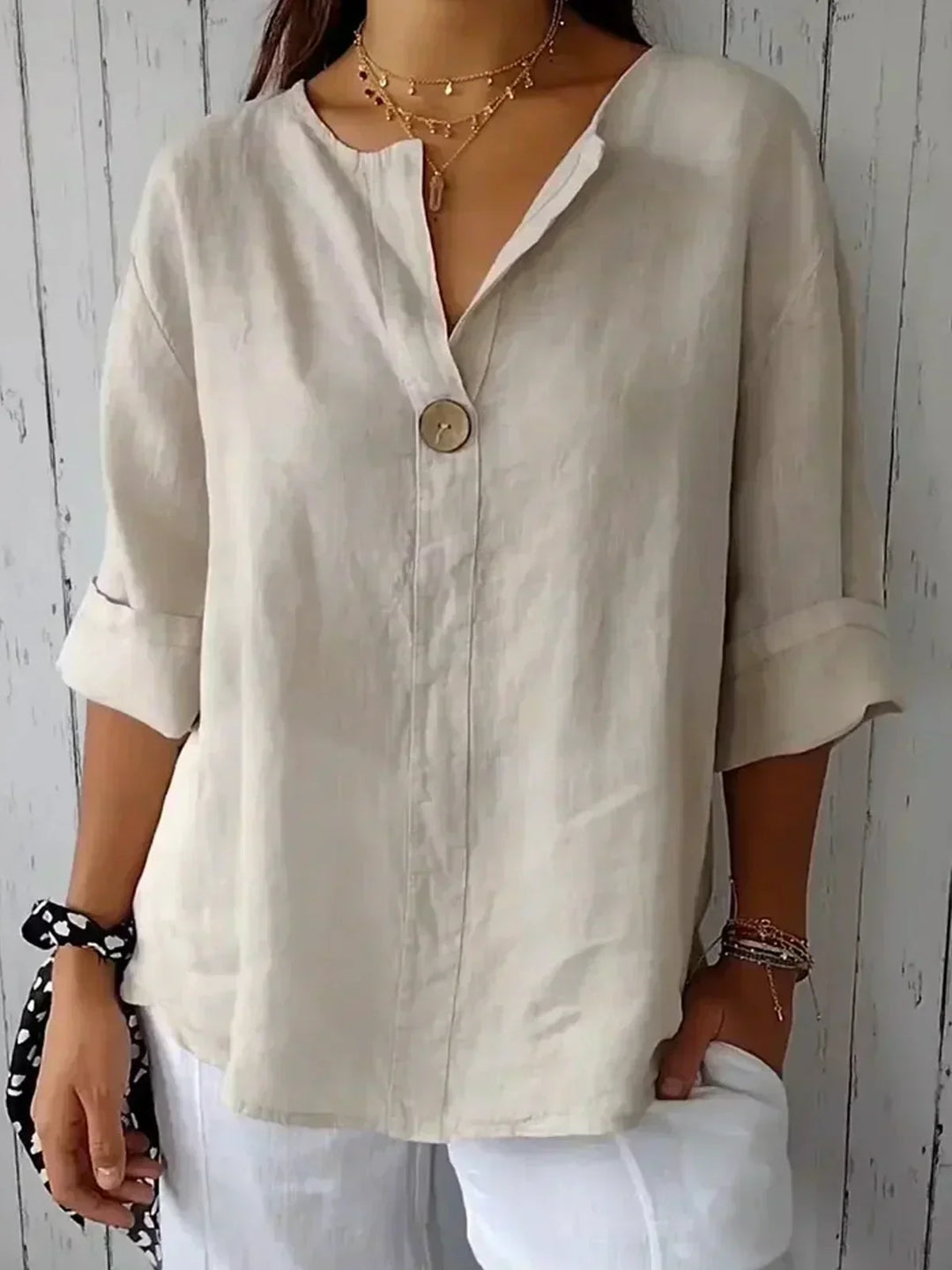 Aria | Casual V-Neck Blouse