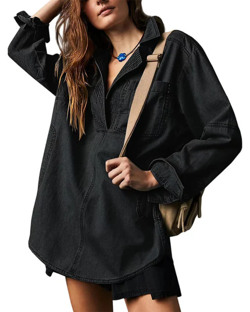 Micah™ - Oversized Denim Pullover