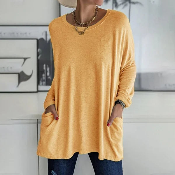 Aelira™ - Relaxed Long Sleeve Top