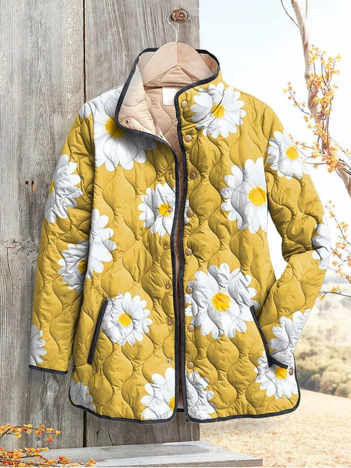Women's Jacket with Charming Daisy Pattern
