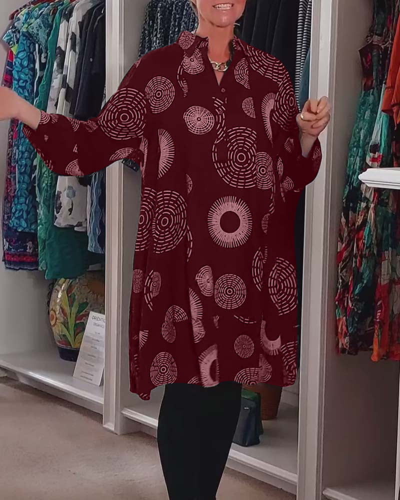 Marlene™ - Casual Geometric Print Dress