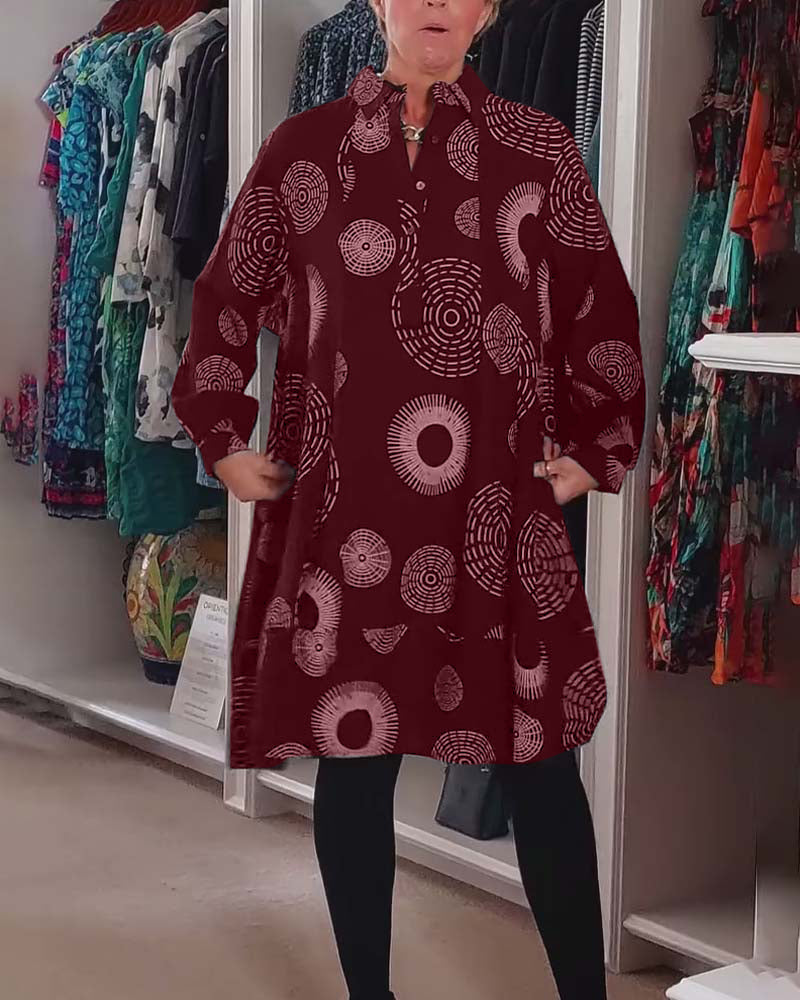 Marlene™ - Casual Geometric Print Dress