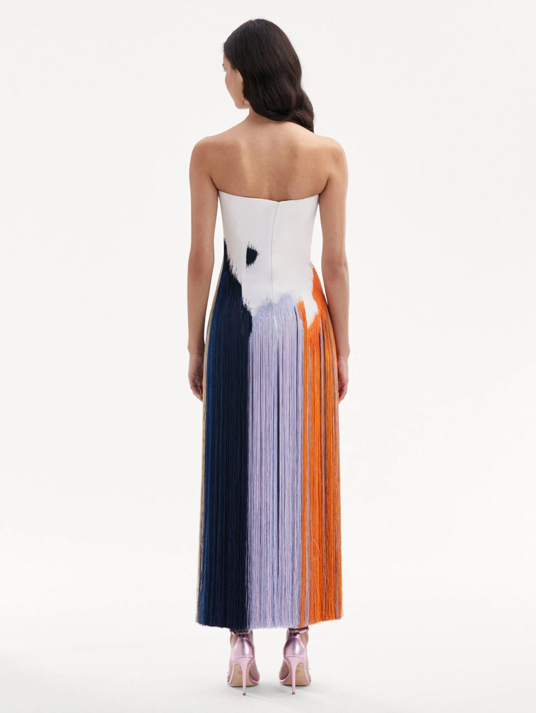 Aislyn - Art-Inspired Brushstroke Fringe Dress