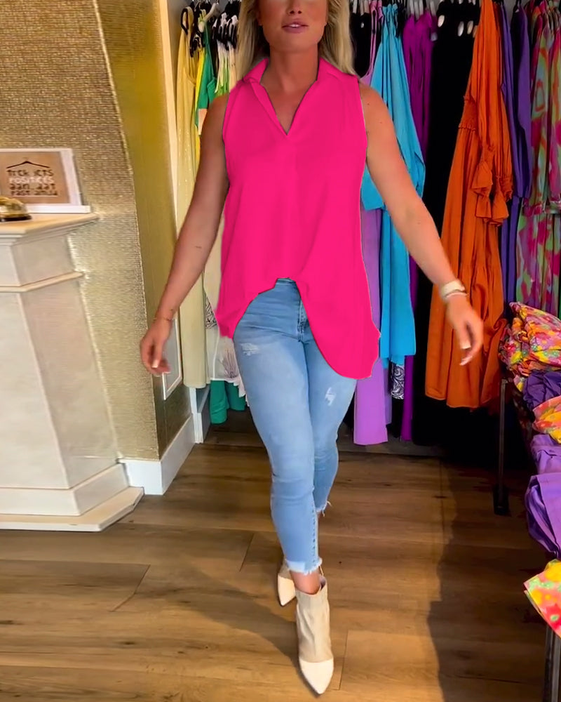 Alana™ - Timeless Ruffled Sleeveless Top