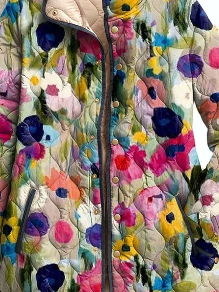 Women's Vintage Charming Floral Jacket Casual Quilted Jacket
