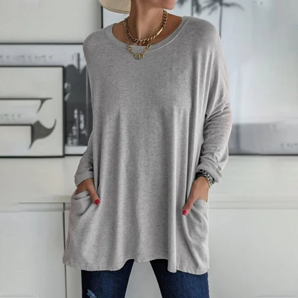 Aelira™ - Relaxed Long Sleeve Top