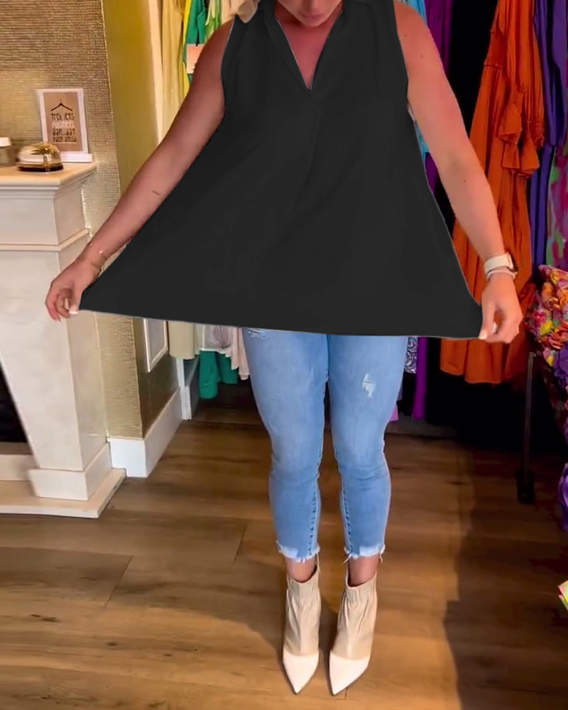 Alana™ - Timeless Ruffled Sleeveless Top