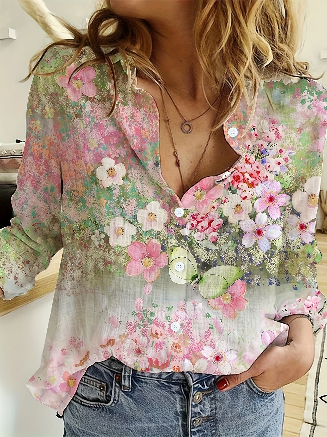 Mireya - Whimsical Bloom Shirt