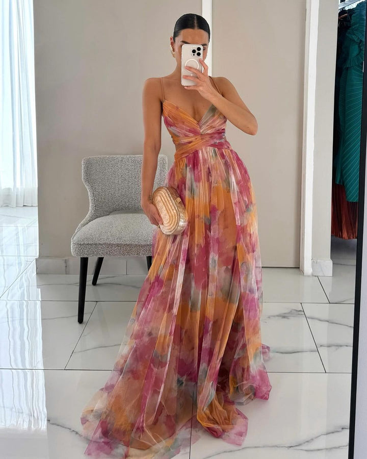 Valerie™ - Elegant Floral Maxi Dress