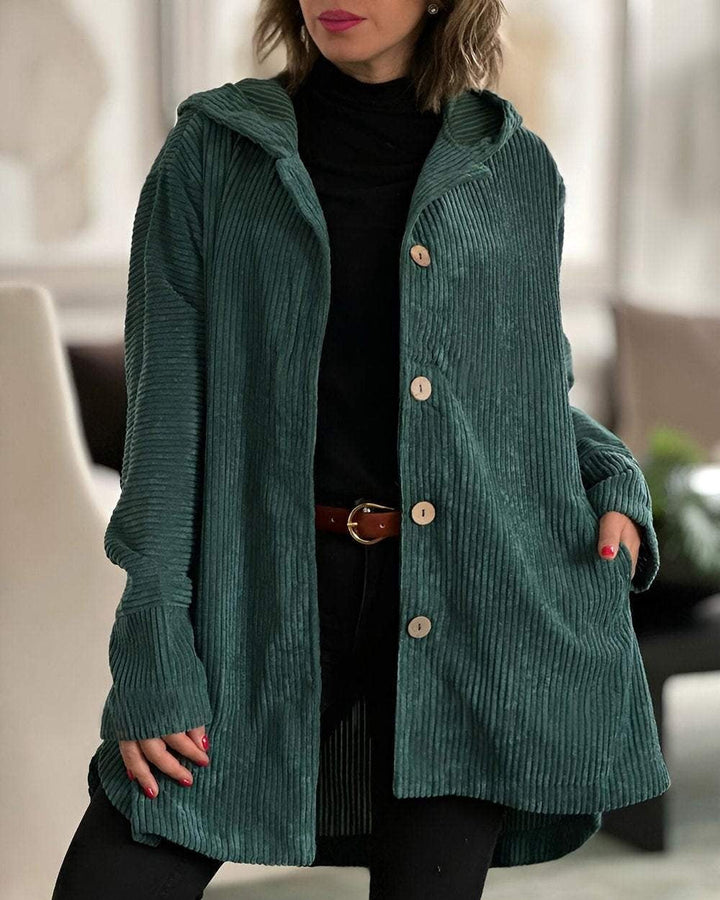 Cordia™ - Cozy Corduroy Hooded Jacket