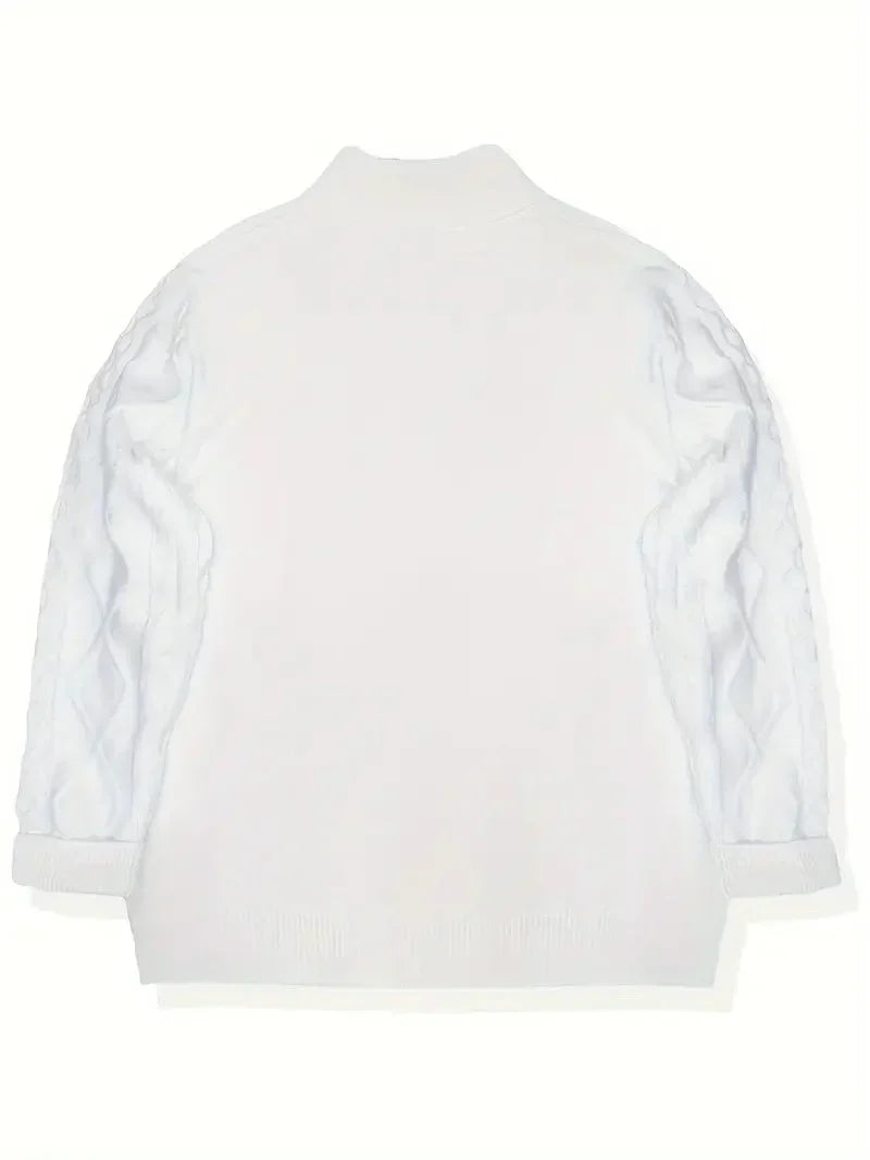 Brit & Boho™️ | Viscose Blend Knit Quarter Zip