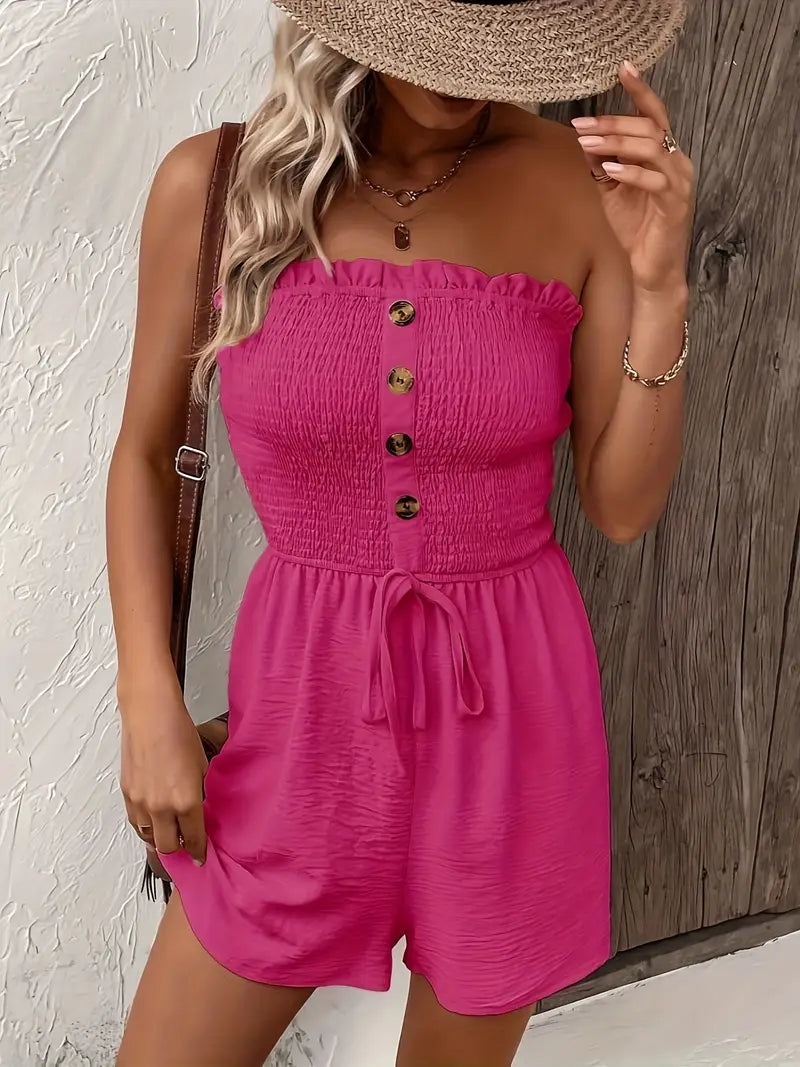 Tiana™ - Chic Strapless Romper Shorts