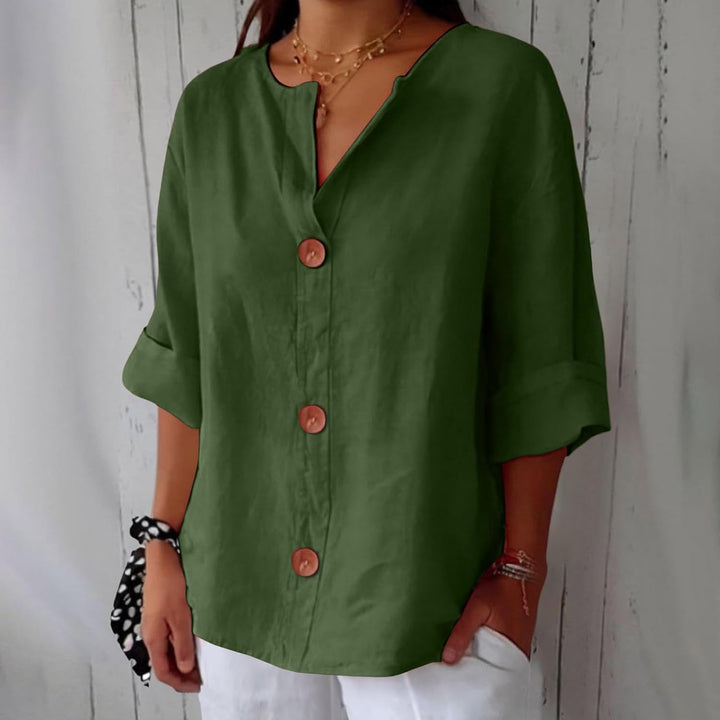 Clara™ - Casual Linen Blouse