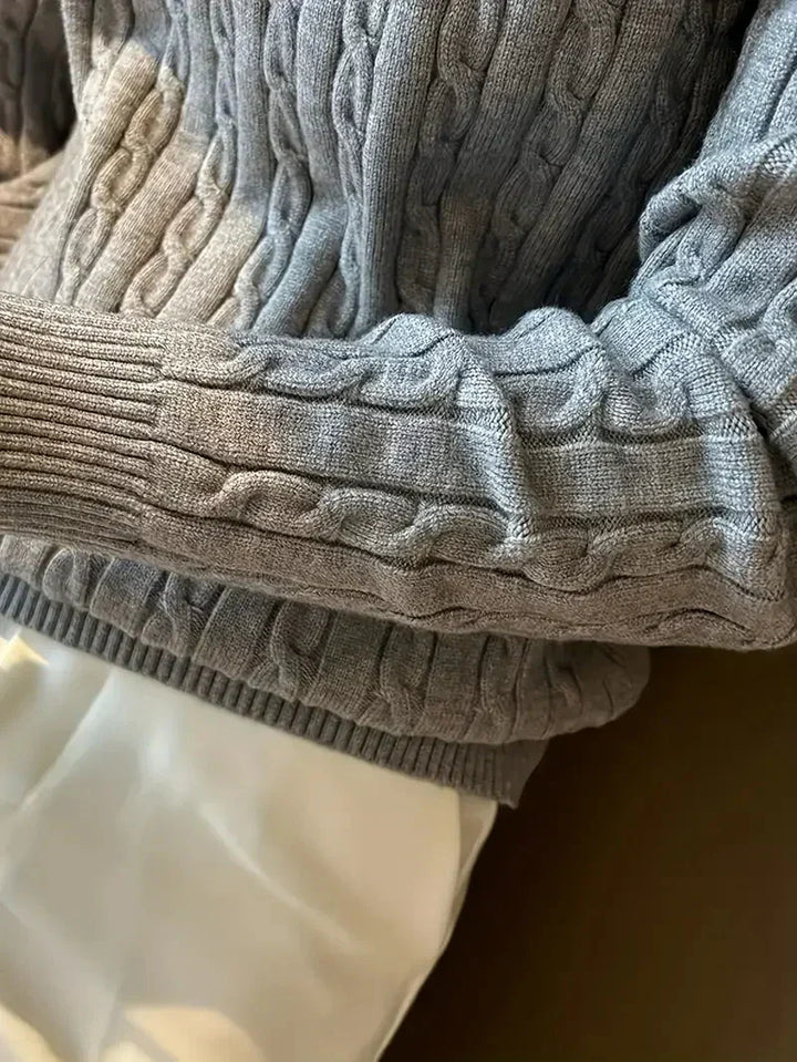 Brit & Boho™️ | Cable Knit Sweater