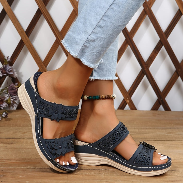 Delor Floral Wedge Sandal
