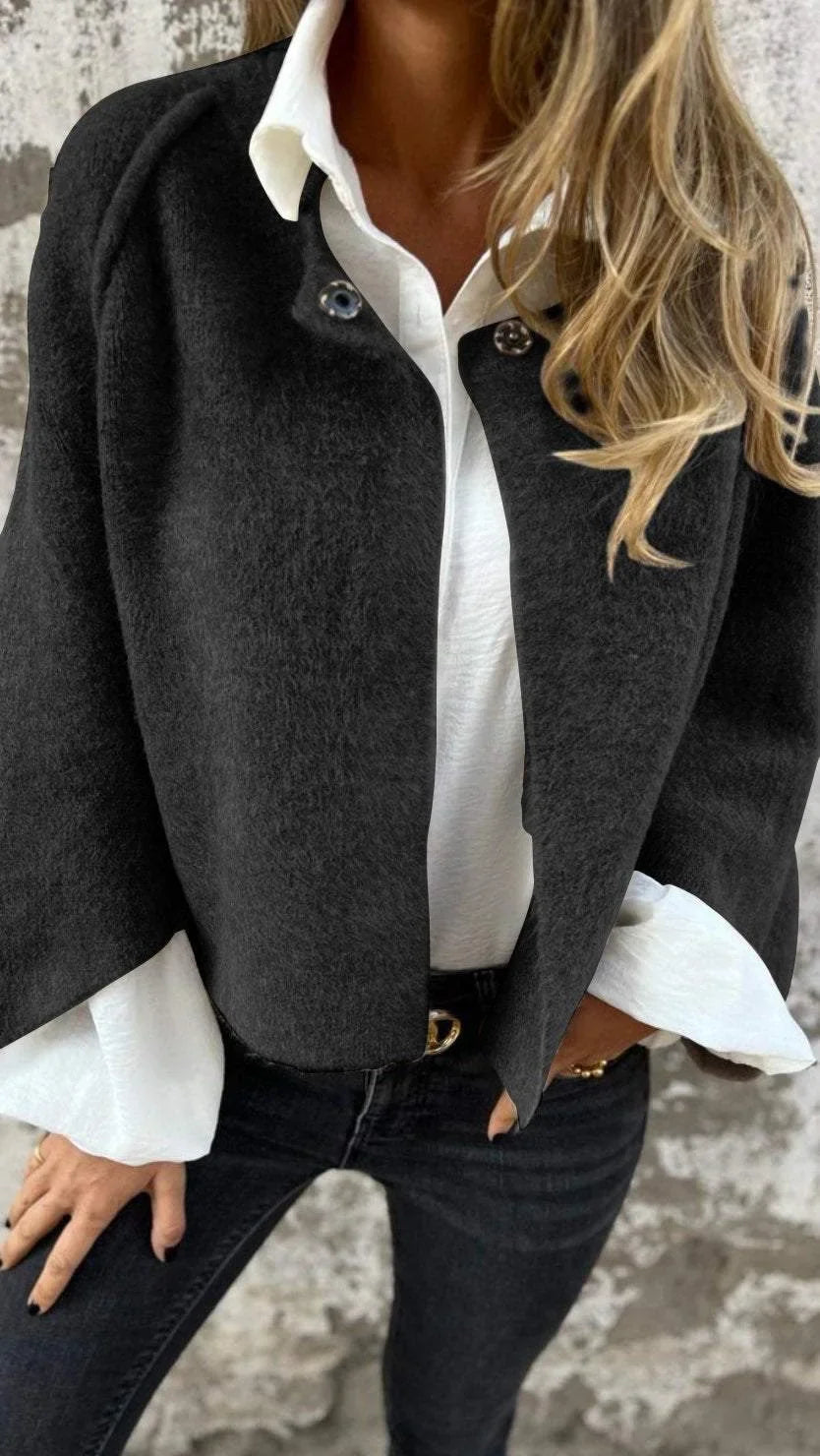 Celeste™ - Elegant Long Sleeved Wool Coat