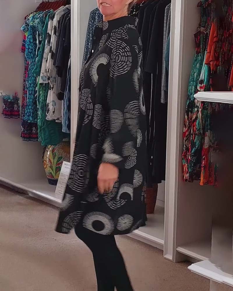 Marlene™ - Casual Geometric Print Dress