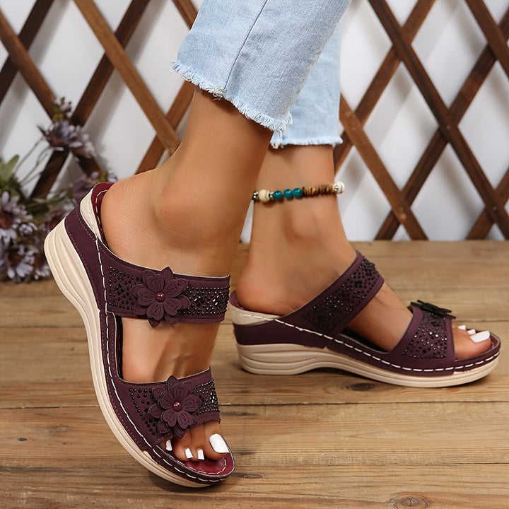 Delor Floral Wedge Sandal