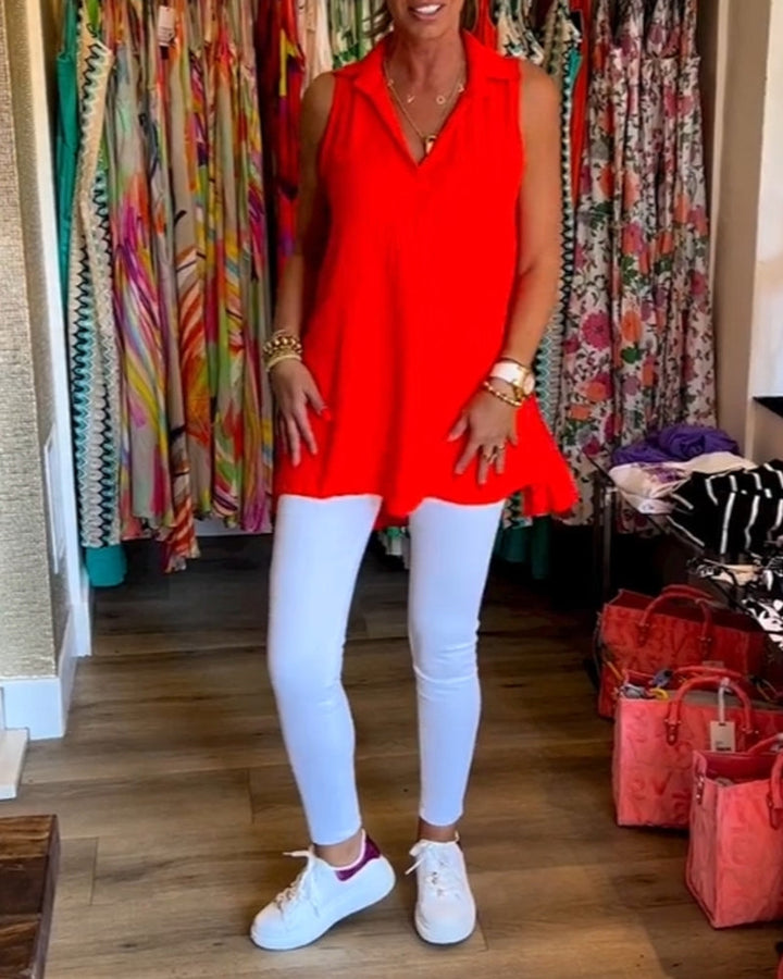 Alana™ - Timeless Ruffled Sleeveless Top