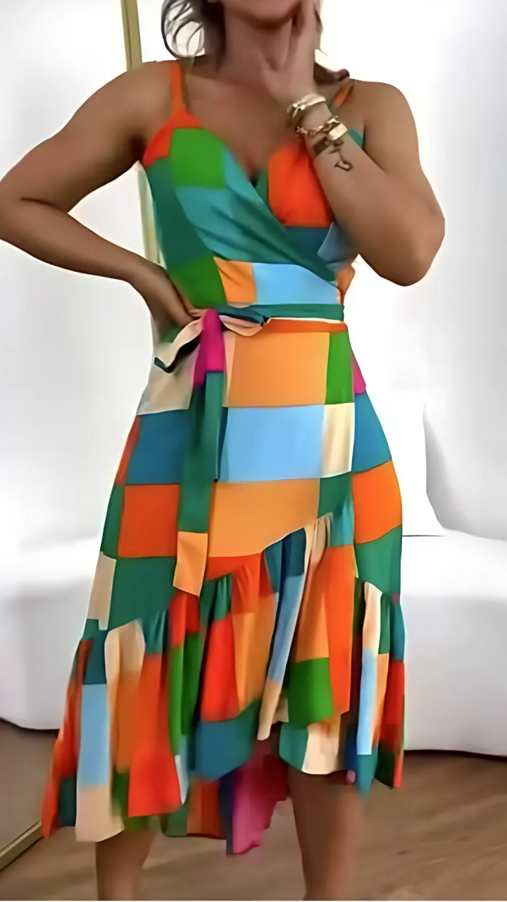 Britte | Airy Tunic Dress with Resort Print