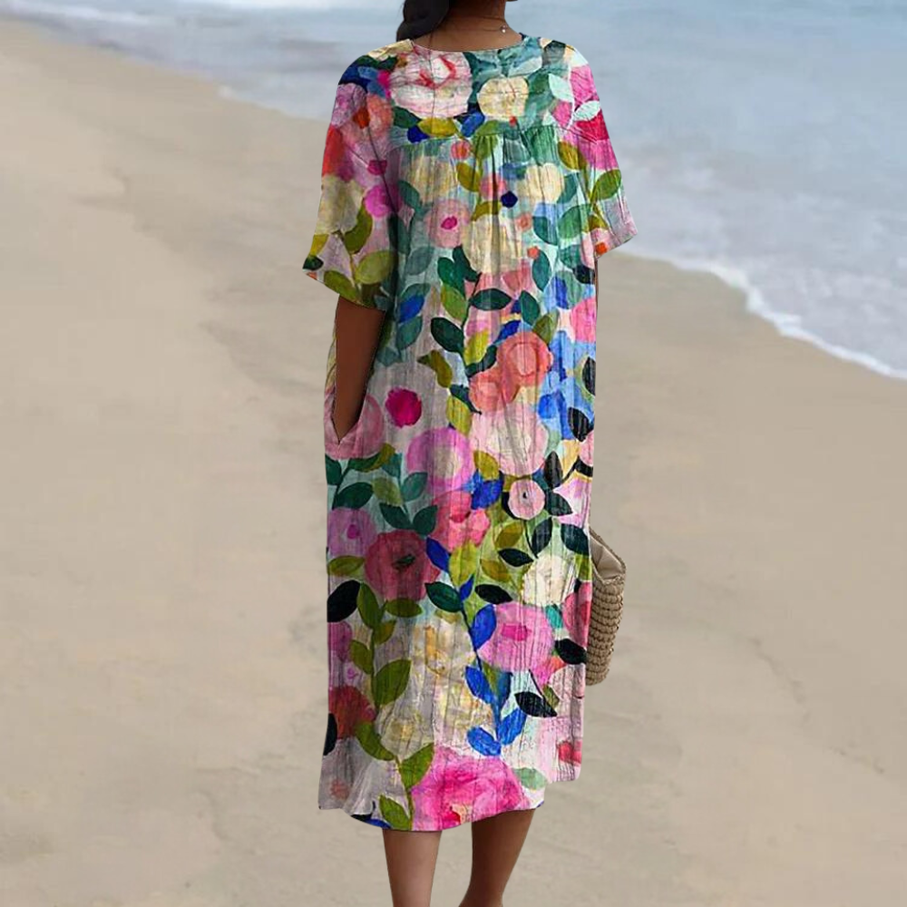 Miles™ - Women's Colorful Floral Dress