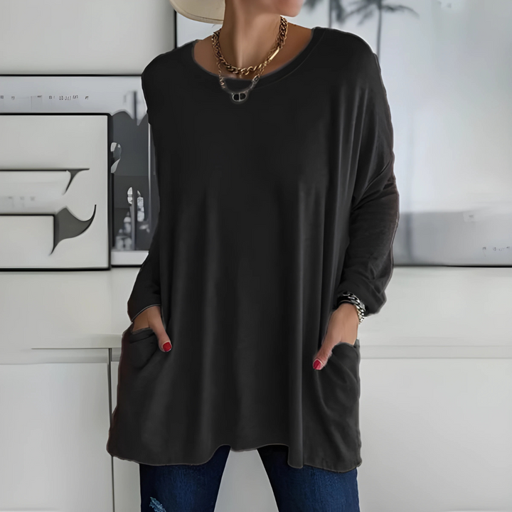 Aelira™ - Relaxed Long Sleeve Top