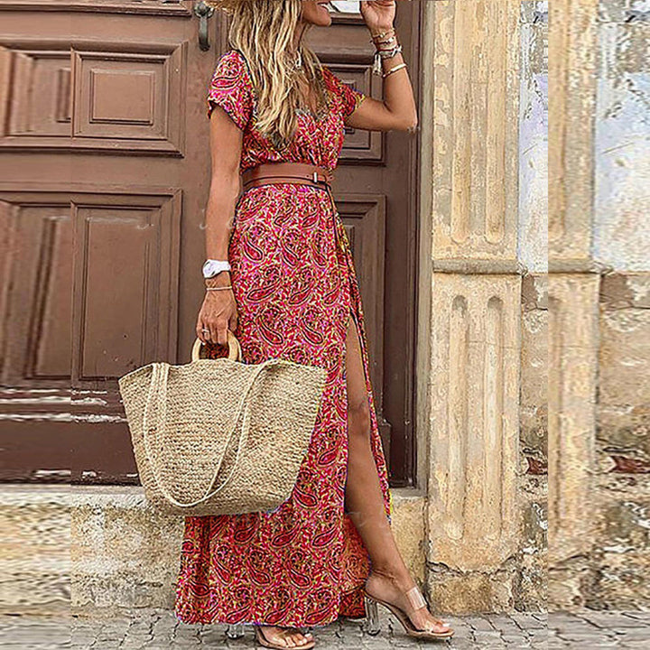 Liora | Maxi Ibiza Dress in Hippie Style + FREE Belt