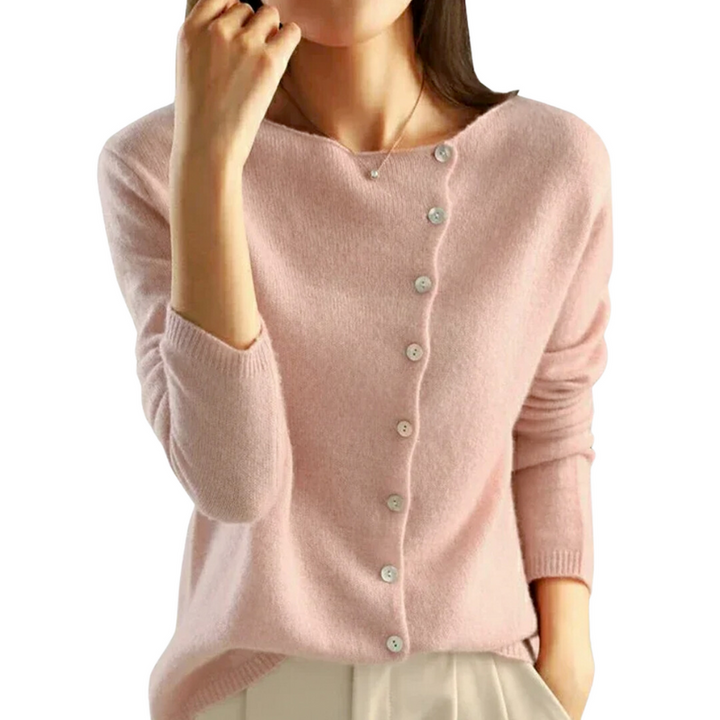 Kate™ - Chic Asymmetrical Button Cardigan