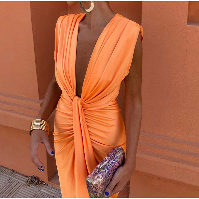 Isabella | Evening Dress with Deep V-Neck