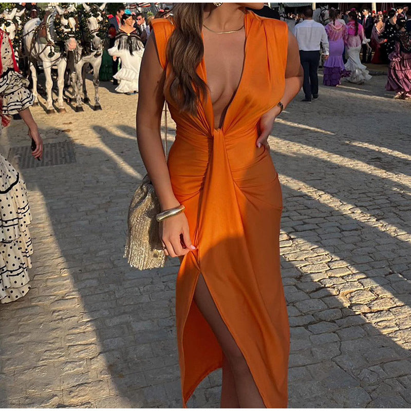 Isabella | Evening Dress with Deep V-Neck