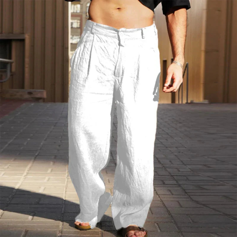 Stevie™ – Men's Wide Leg Linen Pants