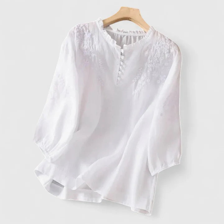 Victoria™ - Elegant Button-Front Blouse