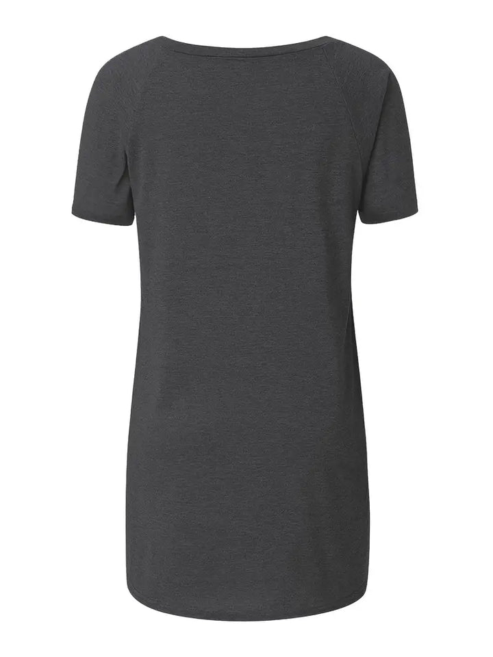 Faye™ - Casual Longline Crew Neck T-Shirt