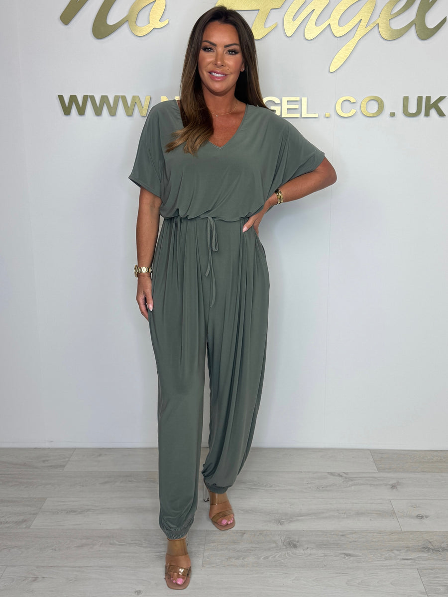 Cora™ - V-Neck Tie Jumpsuit