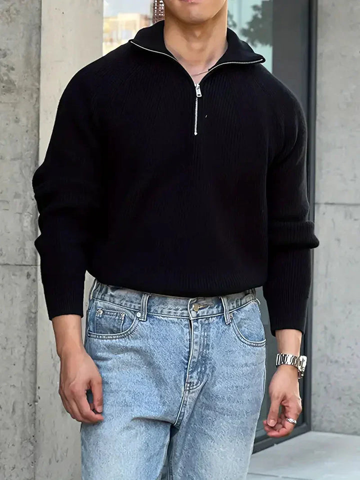 Brit & Boho™️ | Ethan Classic Knit Zipper