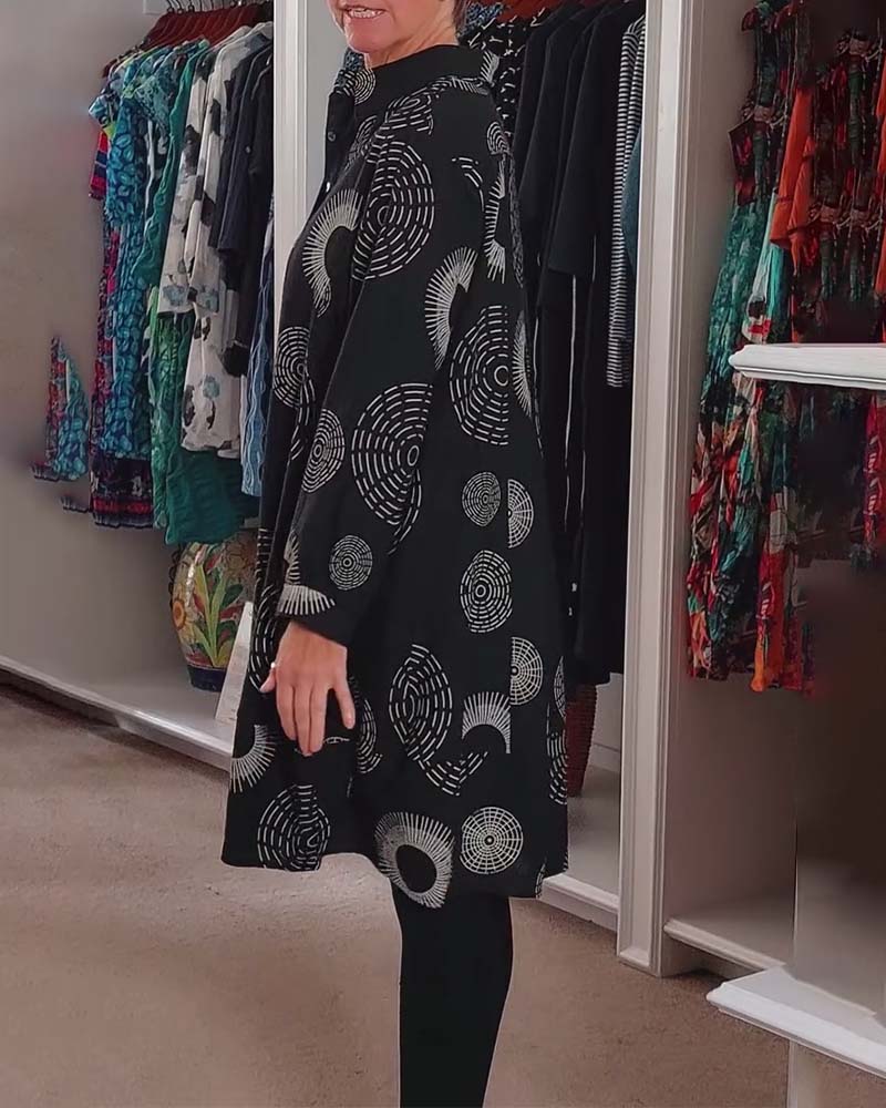 Marlene™ - Casual Geometric Print Dress