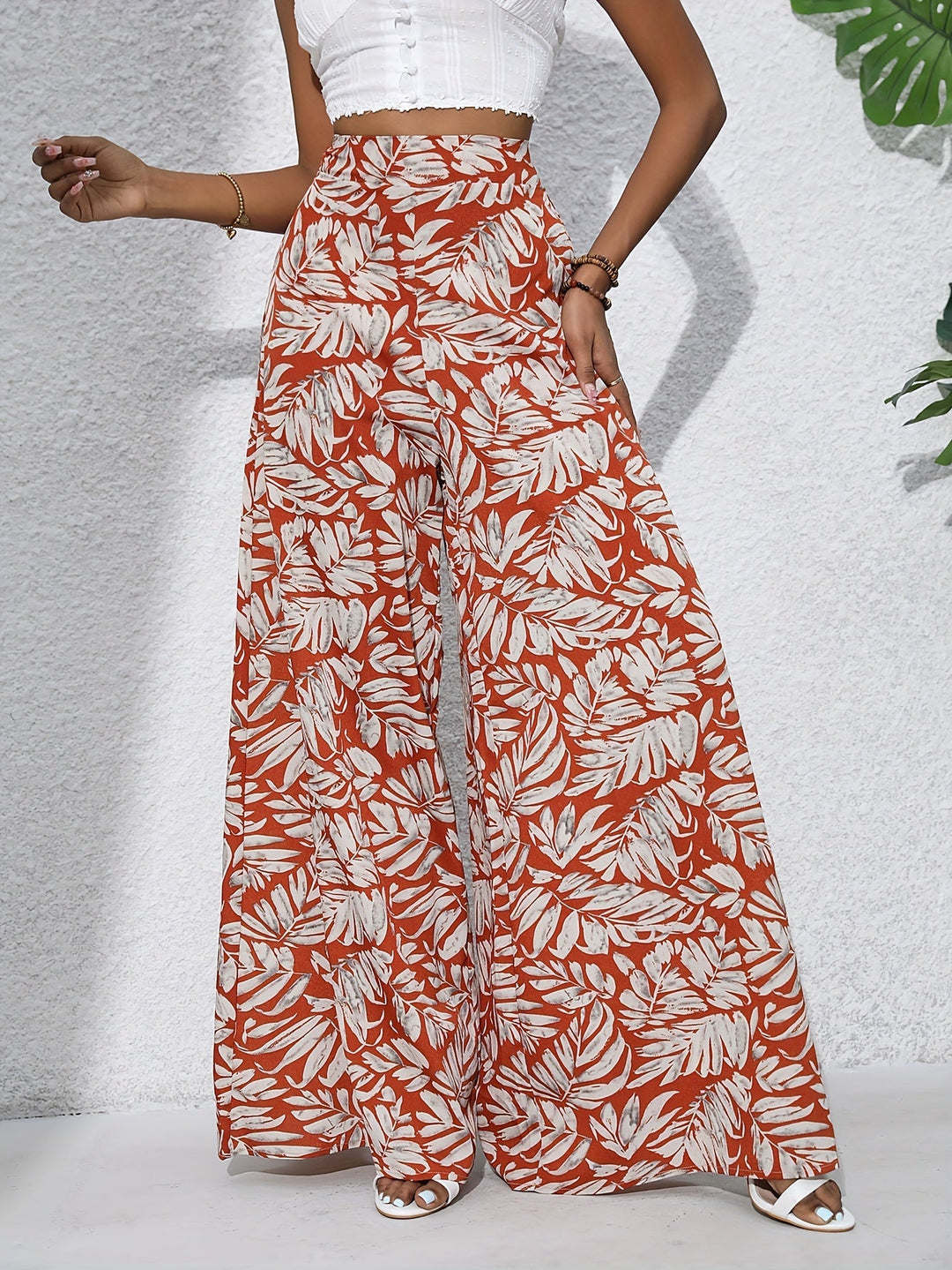 Jane™ - Bohemian Floral Chiffon Trousers