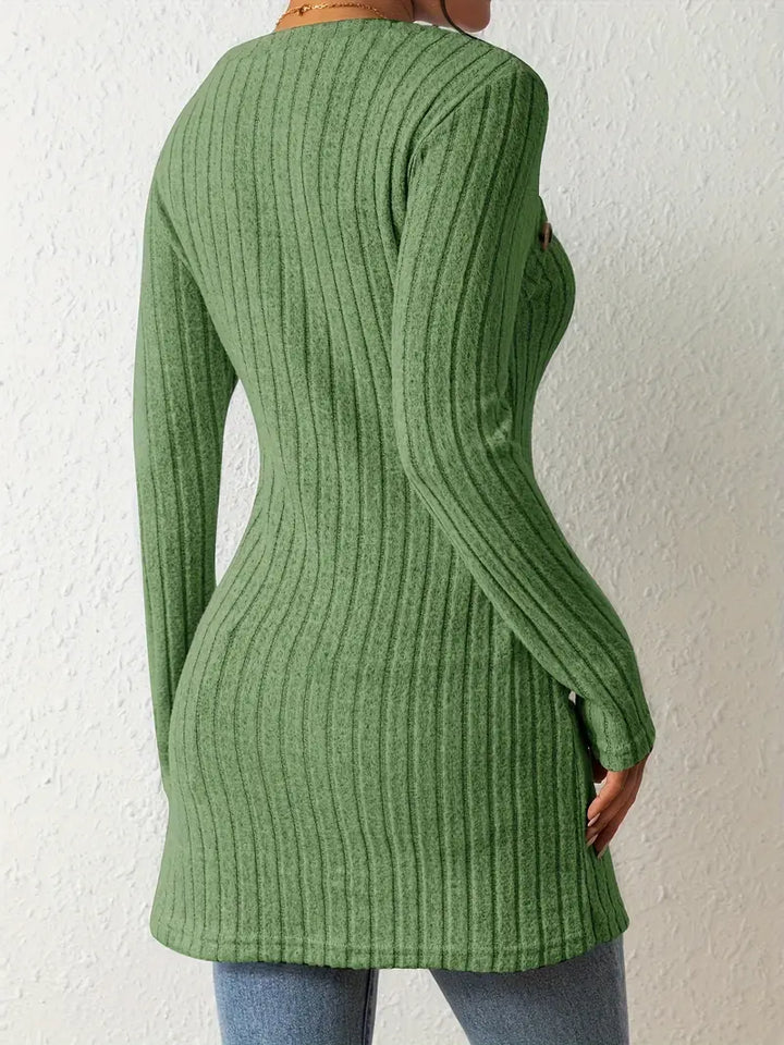 Julia™ - Trendy Ribbed Asymmetrical Top