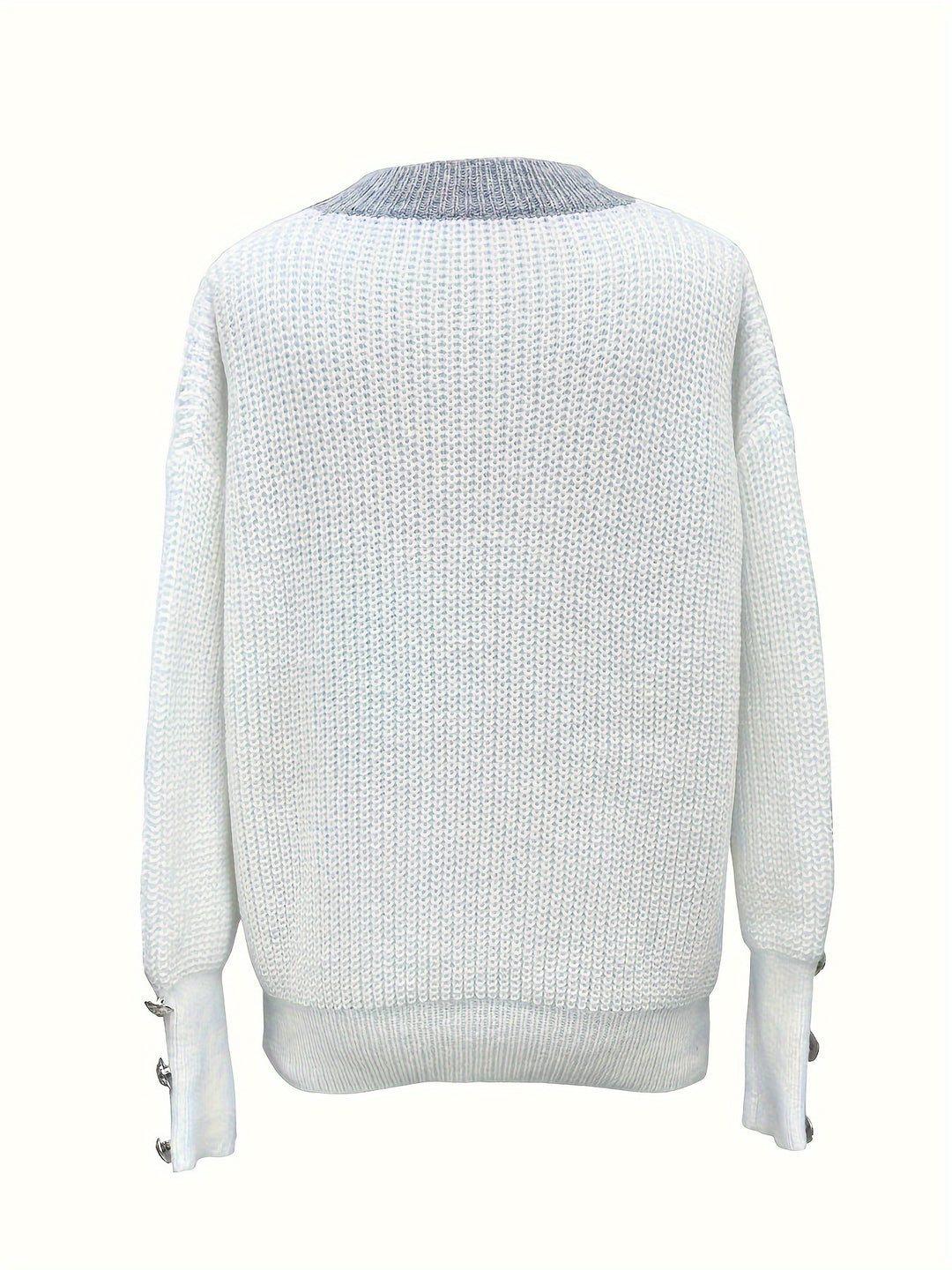 Aubrey™ - Cozy V-Neck Button-Front Sweater