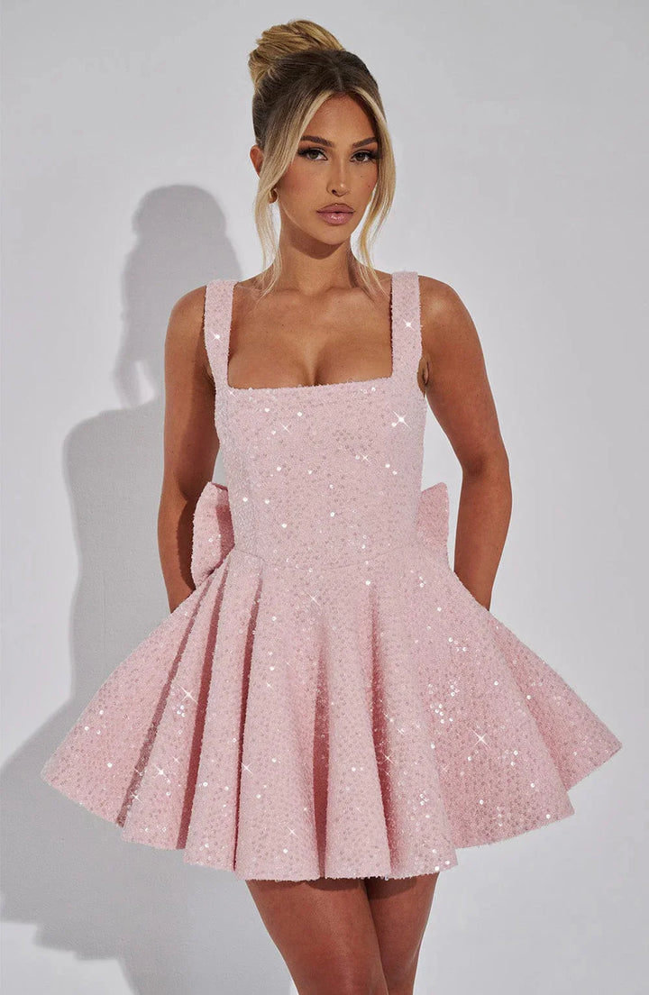 Hazel™ - Chic Mini Blush Dress