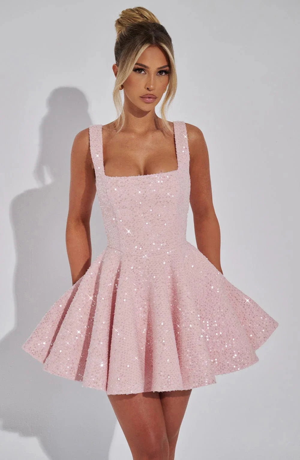 Hazel™ - Chic Mini Blush Dress