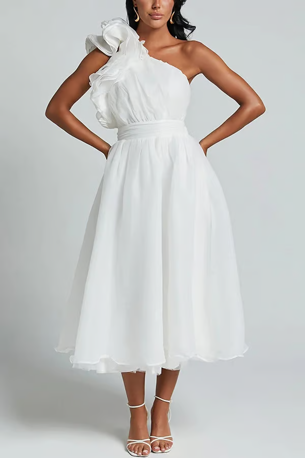 Bellamy - Chic Slanted Elegance Summer Dress