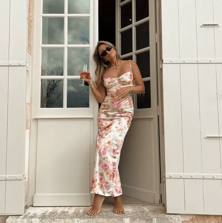 Beau | Summer Maxi Dress with Floral Print
