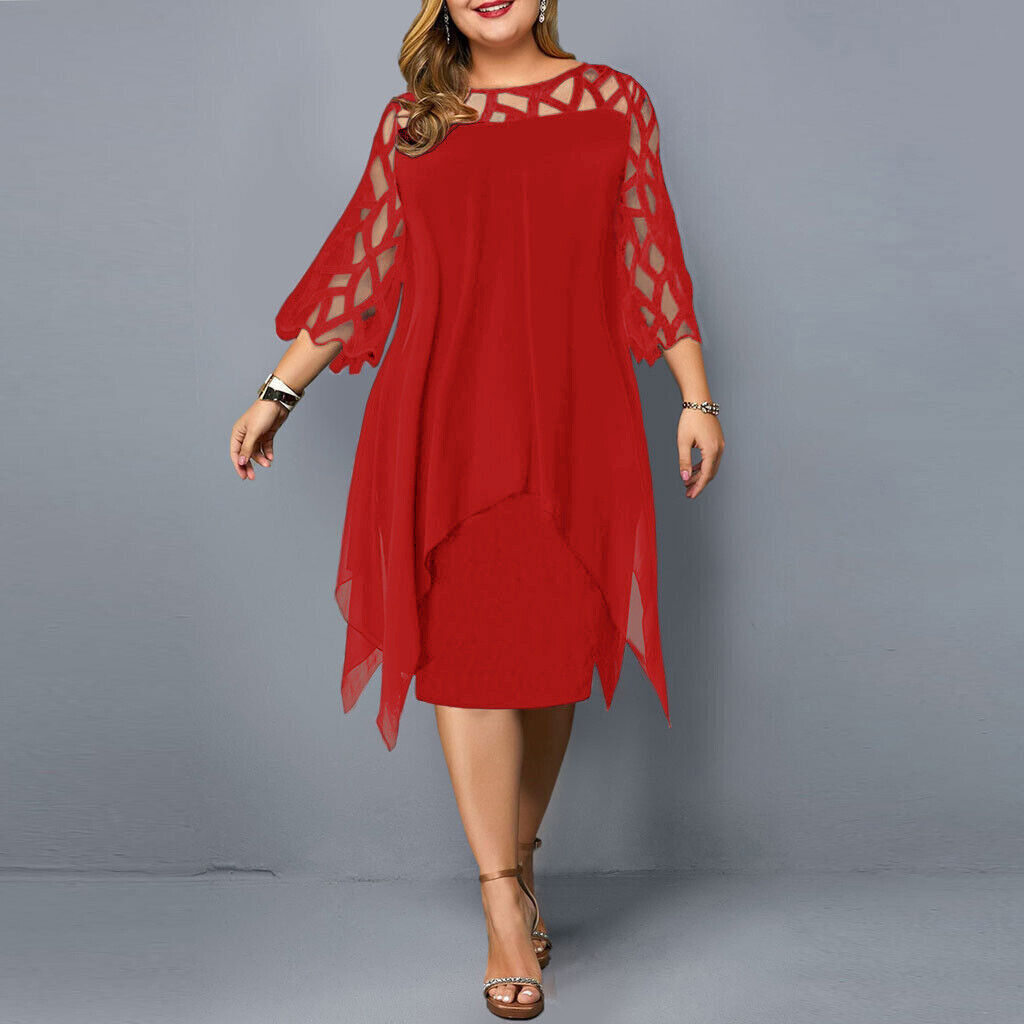 Kirsty™ - Chic Plus Size Midi Dress for Modern Women