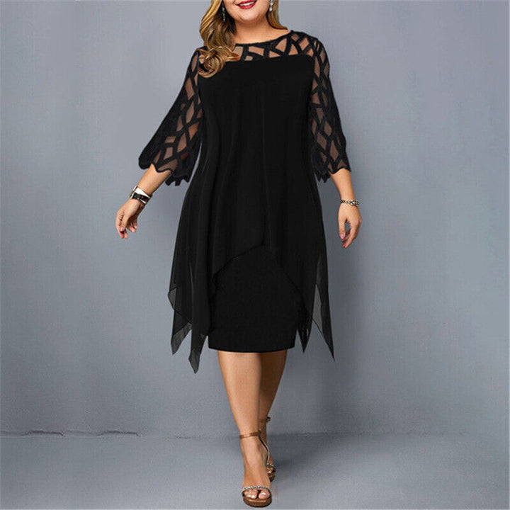 Kirsty™ - Chic Plus Size Midi Dress for Modern Women
