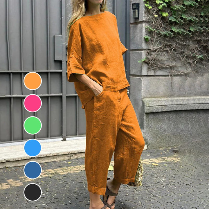 Rebecca™ – Casual Cotton-Linen Two-Piece Set