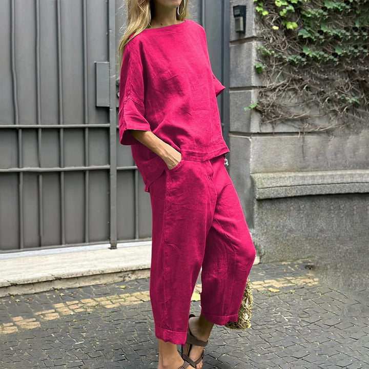 Rebecca™ – Casual Cotton-Linen Two-Piece Set
