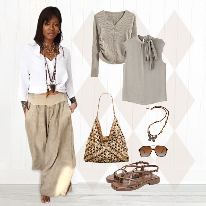 Lucy™ – Elastic Wide-Leg Trousers With Pockets