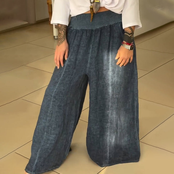 Lucy™ – Elastic Wide-Leg Trousers With Pockets