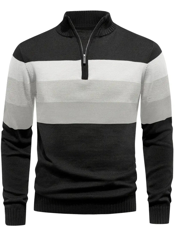 Brit & Boho™️ | The Luxe Colorblock Quarter Zip